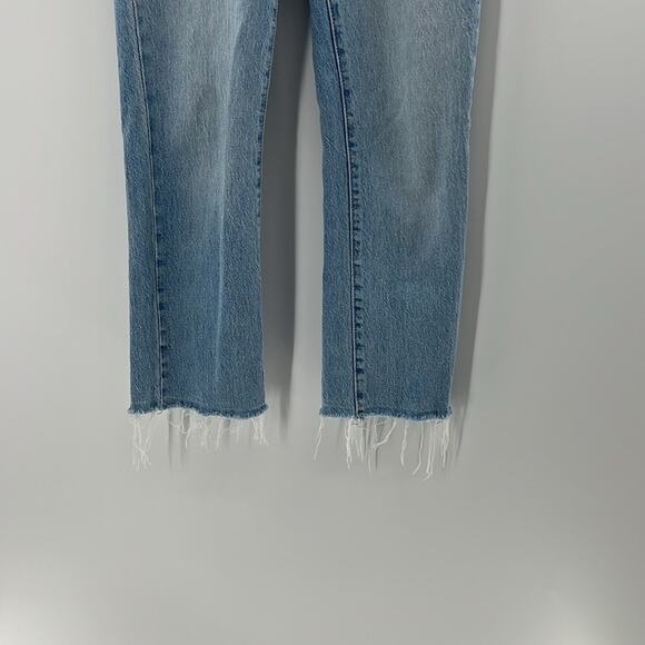 Rolla's Women's Original High Rise Straight Jeans Raw Hem - Light Wash - 26 - Picture 3 of 8
